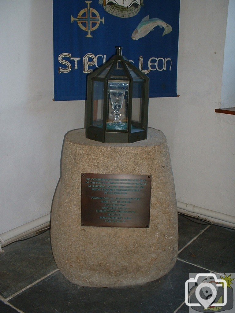 The  Solomon Browne  Penlee Lifeboat Memorial, Paul Church