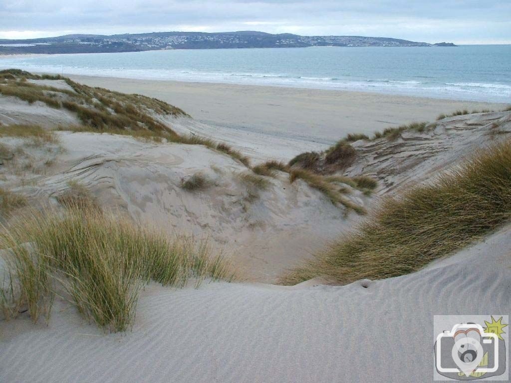 The Towans, Hayle looking across St Ives Bay