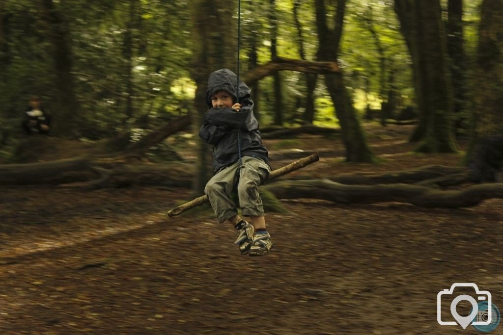 Thomas on a swing