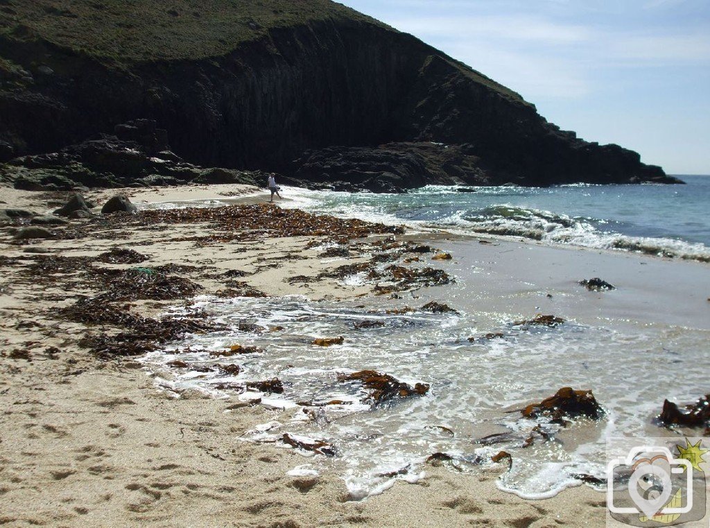 Tide flowing, Mill Bay; Nanjizel - south of Land's End