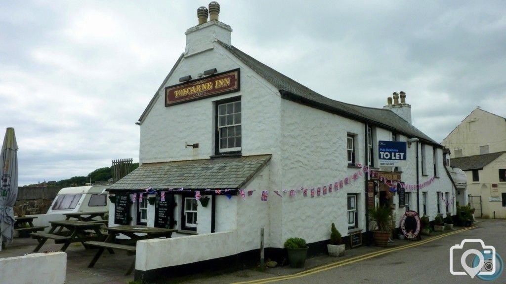 Tolcarne Inn decorated for the Jubilee