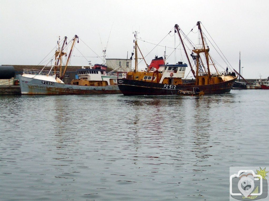 Trawler leaving harbour - Newlyn, 17Mar10