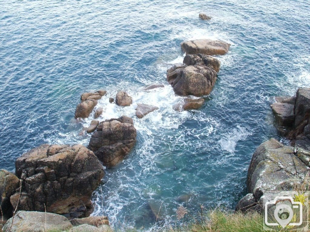 View from cliffs at Lamorna Cove