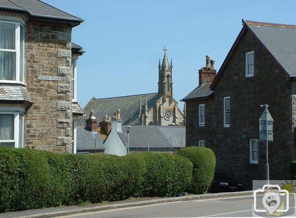 View from Tolver Place/Road to the RC Church