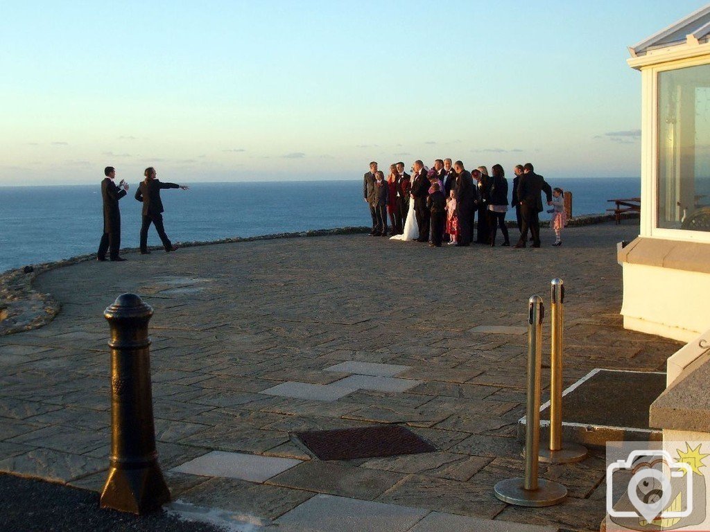 Wedding at Land's End froma discreet distance
