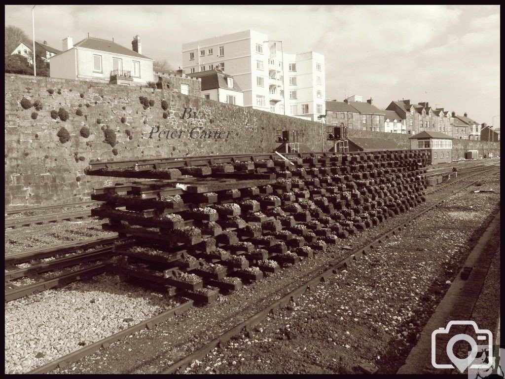 Work on the Penzance Cornwall end of the railway track improvements. 30/03/09