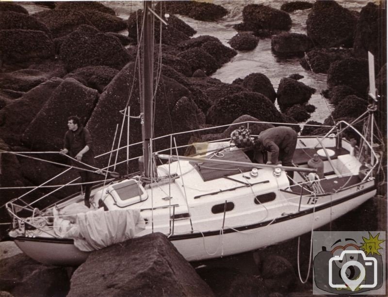 Yacht ashore