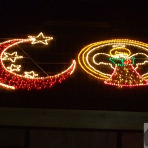 Moon and Stars, Angel and Halo [House decoration, Angarrack]