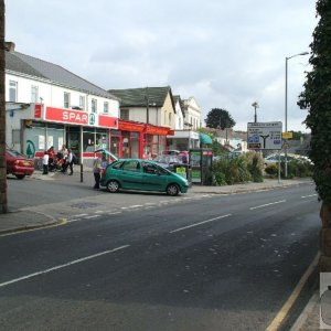 Shops from under the Viaduct, Hayle