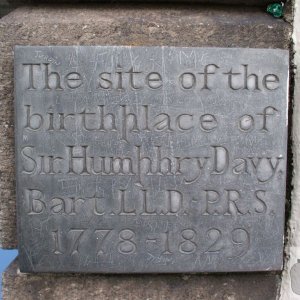 Site of Sir Humphry Davy's birthplace in Market Jew Street