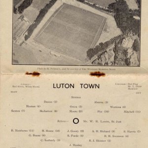 Aerial View of the new Ground and the Teamsheet