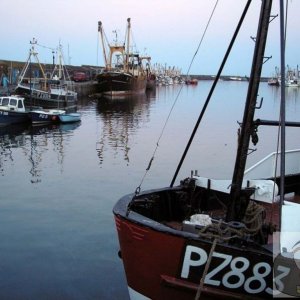Newlyn Harbour - an evening oicture in 2004