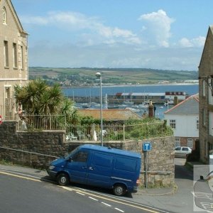 The bottom of Chapel Street from St Mary's churchyard, 2005