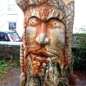 4-Carved tree, Penzance - 4th Dec., 2009