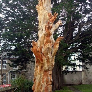1-Carved tree, Penzance - 4th Dec., 2009
