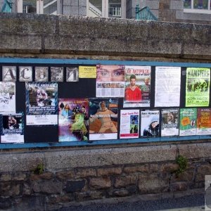 Adverts in front of the Acorn Theatre - 22May10