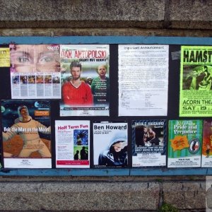 Adverts in front of the Acorn Theatre - 22May10
