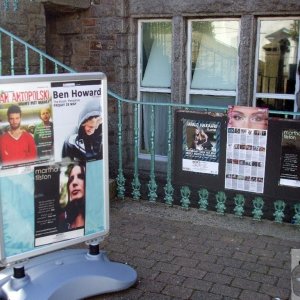 Adverts in front of the Acorn Theatre - 22May1