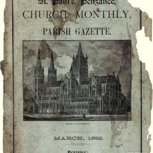 Cover of St Paul's Parish Magazine, 1892
