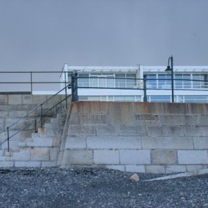 Sea wall at the Western End of the Prom