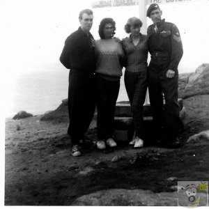 Wendy Lewis, her sister and friend and R.A. soldier who was the 6th male