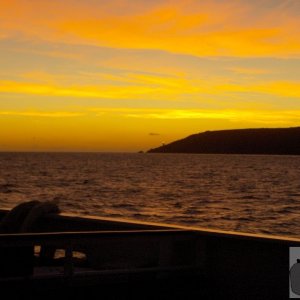 Sunset behind Tater Dhu