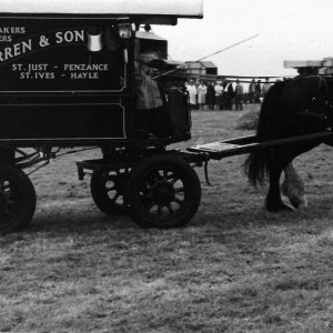 Warrens horsre-drawn van at St Buryan Rally