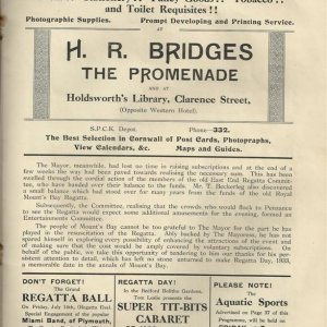 Page 31 -1933 - PENZANCE ROYAL REGATTA PROGRAMME