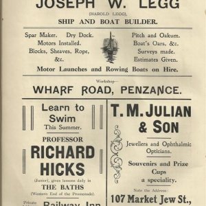 Page 30 -1933 - PENZANCE ROYAL REGATTA PROGRAMME