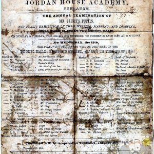 Jordan House Academy - Annual Examination of Mr. Blights Pupils 1845