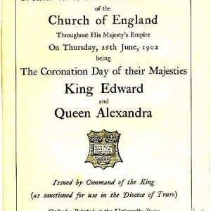 Form and Order - Service at St Johns on the Coronation of King Edward 26th