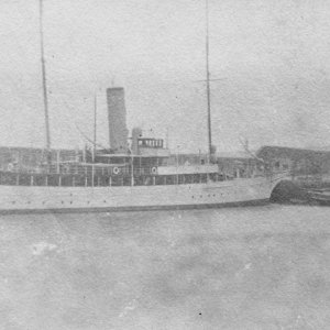 Marconis Yacht Electra in Penzance Dock May 1922