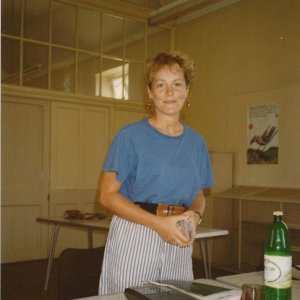 Teacher in Old St. Paul's School in Summer