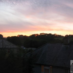 Sunset over A30 (Treneere to Heamoor) 2008