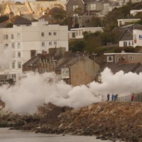 Steam train leaving Penzance