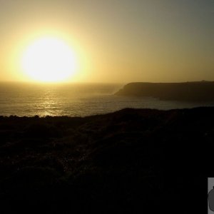 Sunday outing, 17th Jan, 2010: Sunset at Treen and Treryn Dinas (Logan Rock