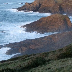 The view to Pendeen Lighthouse from Boscaswell Cliff
