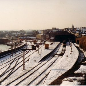 snow picture penzance station