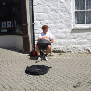 Young busker