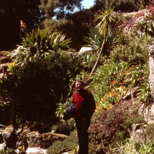 Phil by the Rockery, Tresco Gardens, Scilly