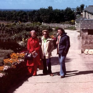 Jan, my mother-in-law and I on St Martin's, 1977