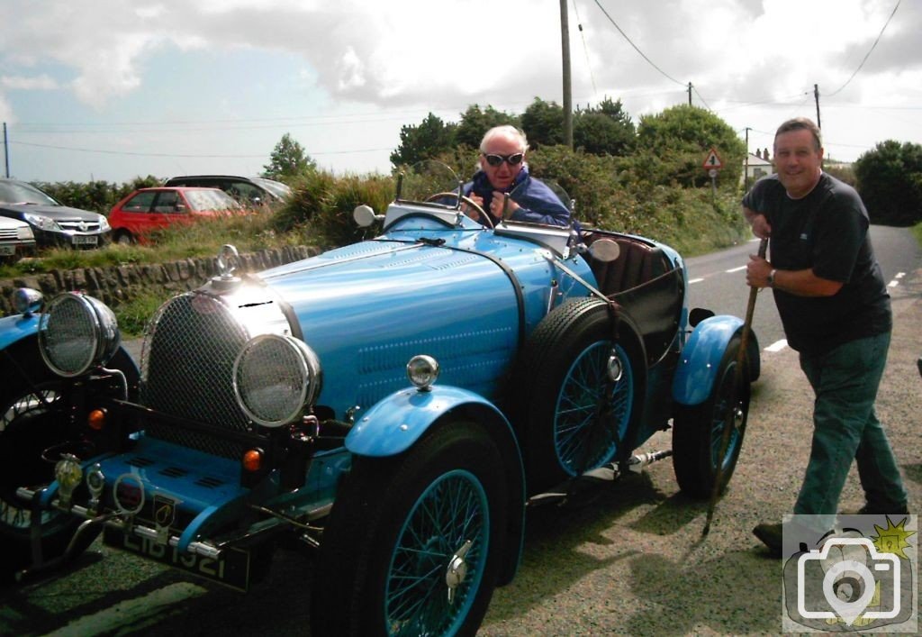 Bugatti outside the Engine