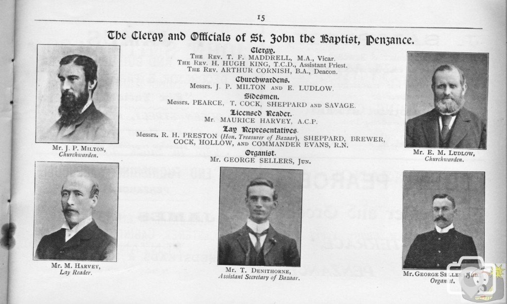 Clergy and Officials at St Johns Penzance 1899