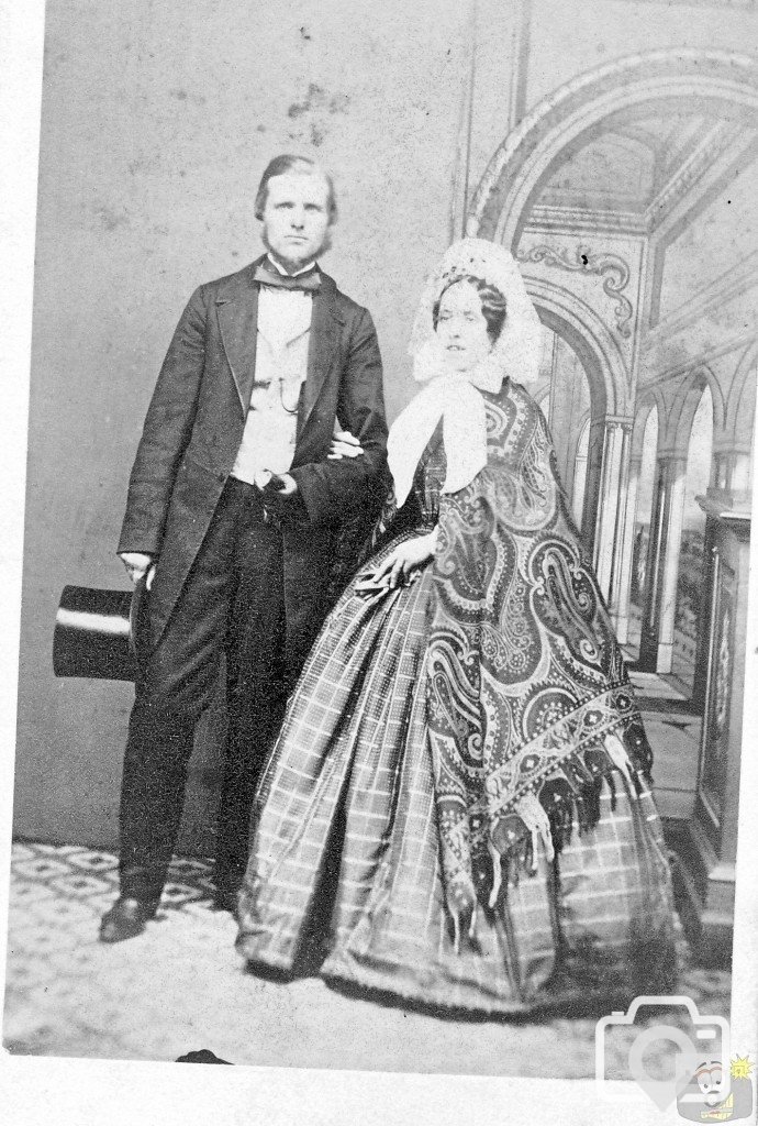 Edmund Ludlow (1835-1904) and Sarah Colgan on their wedding day 15th June 1