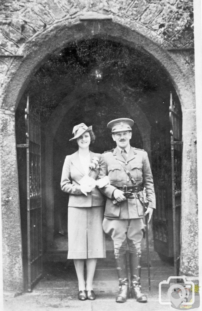 Ernest Croak and Eileen Curnow Gulval Church 1939 or 1940