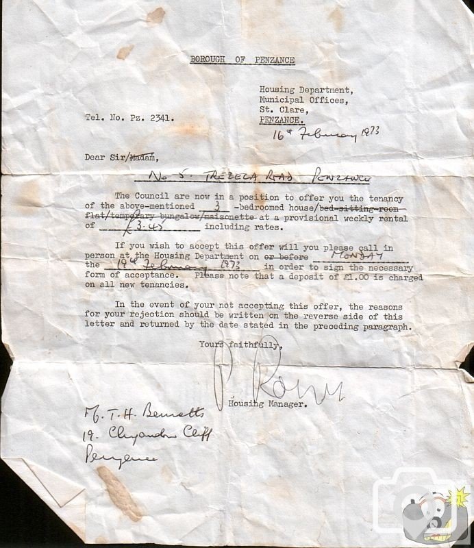 Housing Letter 1973