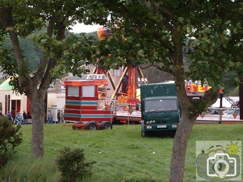 Lorries through the trees, May, 2003