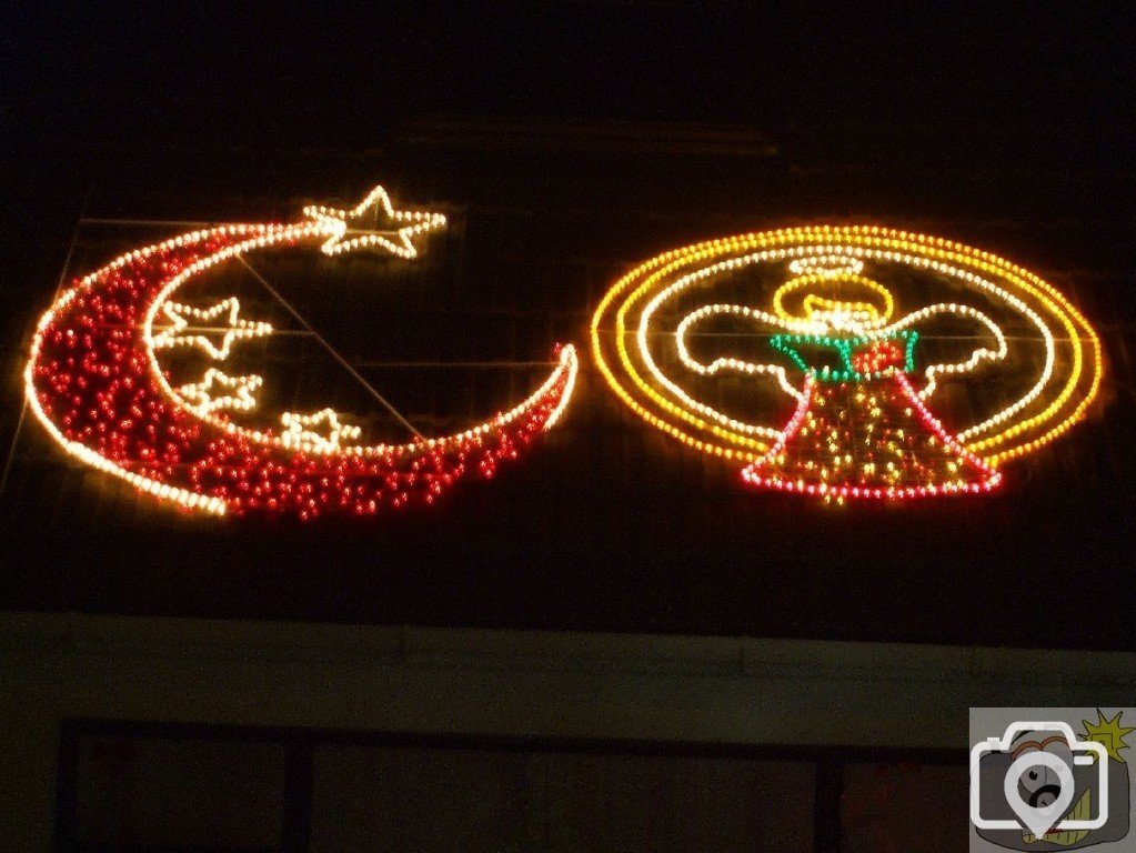 Moon and Stars, Angel and Halo [House decoration, Angarrack]