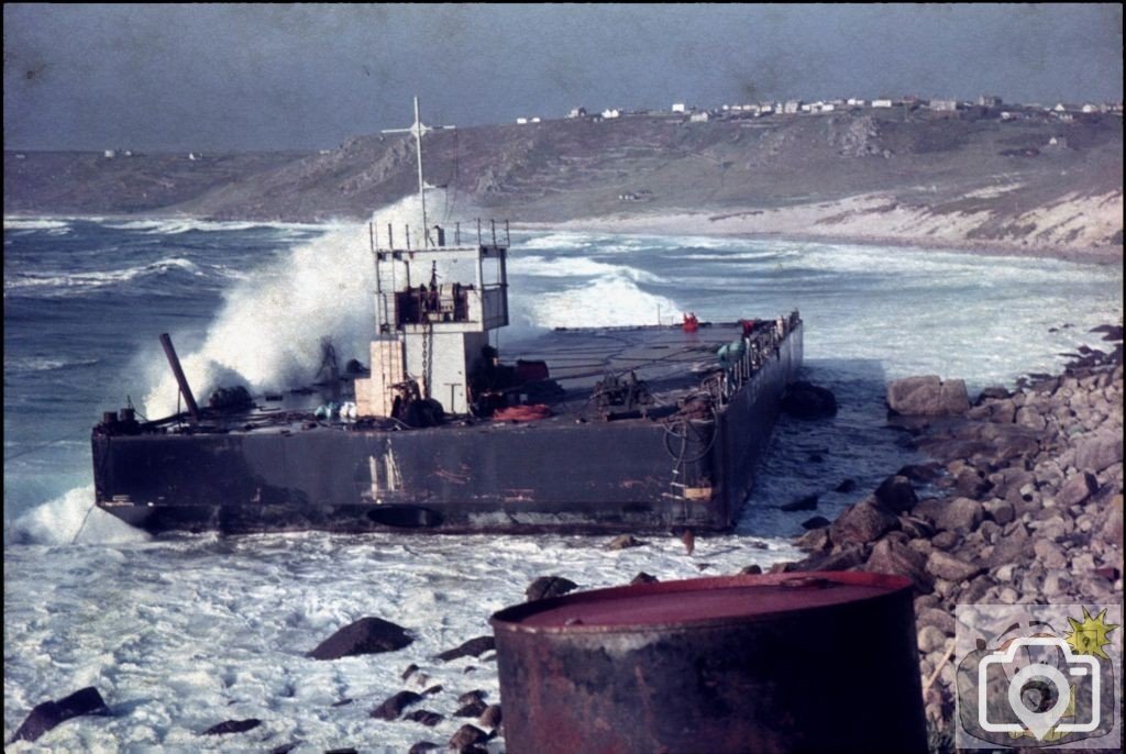 'Neptun' ashore st Sennen Cove.