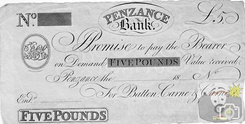 Penzance Bank Fiver Front